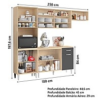 Cozinha Completa Aurora: 9 Portas e 4 Nichos - imagem 2