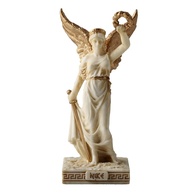 Miniatura Nike Greek Goddess of Victory 10 cm - Pintada à Mão com Acabamento em Ouro Branco - imagem 1