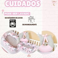 Ninho Redutor Bebê Rosa - Almofada de Amamentação Portátil com Design Confortável - imagem 4