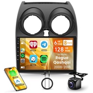 Central Multimídia Android 8 Núcleos 6+128GB para Nissan Rogue/Qashqai (2006-2016) com CarPlay Sem Fio e Android Auto - imagem 1