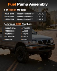 Bomba de Combustível Elétrica para Nissan Frontier 1998-2004 | E8441S 170403S505 - imagem 3