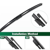 Kit Palheta Limpador Parabrisa Premium para Nissan Leaf (2017-2023) - Borracha Natural U/J HOOK - imagem 4