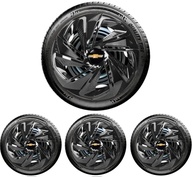 Jogo 4 Calotas Esportivas Nitro Aro 14 Chevrolet Preto Brilhante - Estilo e Segurança - imagem 1