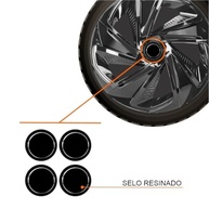 Jogo de Calotas Nitro Black 13" para Nissan March, Versa, Sentra, Kicks, Livina, Tiida + Selo Resinado - imagem 3
