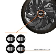 Jogo de Calotas Nitro Black Aro 13 para HB20, HB20S, Elantra, i30, Sonata + Selo Resinado - imagem 3