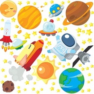Adesivo de Parede Astronauta no Espaço - Decore o Quarto Infantil com Estilo e Imaginação - imagem 1