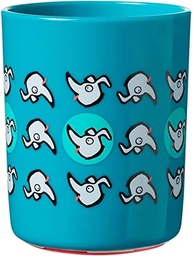 Copo Infantil Anti-queda No Knock 190 ML Azul com Design Cachorrinhos - Base Adesiva Clever-Grip para Mesa - imagem 5