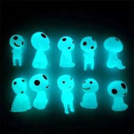 Elfós Kodama Luminosos - 10 Miniaturas que Brilham no Escuro para Decoração Mágica de Jardins e Ambientes - imagem 4
