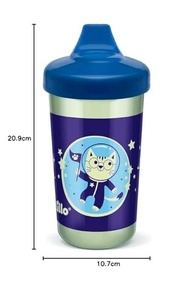 Lillo Copo Antivazamento Max Brilha no Escuro 320ml - Azul | Seguro, Educativo e Ideal para Bebês a Partir de 12 Meses - imagem 3