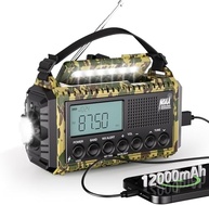 Rádio de Emergência Solar 12000mAh: Alerta NOAA, Lanterna, Carregador e SOS - Essencial para sua Segurança - imagem 2