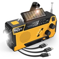 Rádio de Emergência Manivela NOAA 7400mAh: Energia Solar, AM/FM e Carregador 3 em 1 - imagem 1
