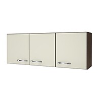 Armário Aéreo Fidelitá Suiça 120cm: 3 Portas Noce/Off-White - imagem 2