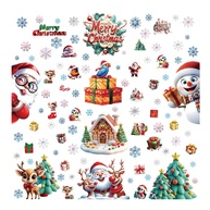 Adesivos 4D Natalinos para Decoração de Janela - Floco de Neve, Boneco de Neve e Papai Noel - imagem 2