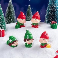 Miniaturas de Natal em Resina - Papai Noel, Boneco de Neve, Elfo e Alce para Jardins de Fadas e Micropaisagens - imagem 5