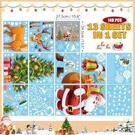 Adesivos de Janela de Natal Fofos - Papai Noel, Renna, Árvore e Floco de Neve | Decoração Reutilizável para Casa e Escritório - imagem 5