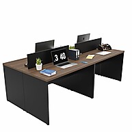 Mesa de Escritório 4 Lugares: Produtividade em Nogal - imagem 2