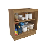 Balcão Celeste Kappesberg 80cm: MDF 2 Portas Nogueira/Azul - imagem 2