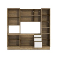 Cozinha Compacta Celeste 240cm: MDF, Nogueira/Branco - imagem 2