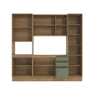 Cozinha Compacta Celeste 240cm: MDF, Nogueira/Verde - imagem 2