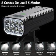 Luz de Bike NEWBOLER 4800 Lúmens: Ilumine a Noite! - imagem 2