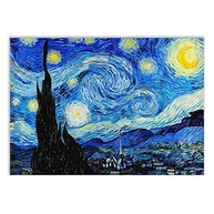 Placa Decorativa A Noite Estrelada Van Gogh - Arte Pós-Impressionista em MDF com Impressão Fotográfica - imagem 2