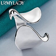 Anel de Prata 925 Simples e Elegante para Noivado - imagem 1