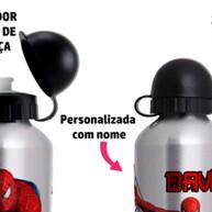Garrafa Squeeze Infantil Homem Aranha Personalizada com Nome - imagem 2