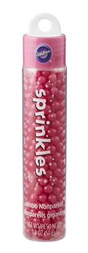 Wilton 710-9975 Hanging Skinny Pink Jumbo Nonpareils - imagem 2