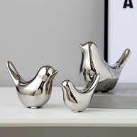 Pacote com 2 Estátuas de Pássaros Nórdicos em Cerâmica - Decoração Moderna para Casa e Escritório - imagem 5