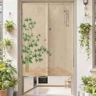 Cortina Japonesa Noren de Bambu Verde - Divisória de Ambientes com Estilo Oriental - imagem 2