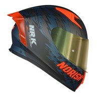Capacete Norisk Flow Daytona Azul e Laranja - Segurança e Estilo para Sua Pilotagem - imagem 3