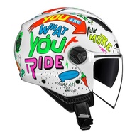 Capacete Norisk Orion Free Masculino Aberto Branco com Óculos Solar Integrado - imagem 3