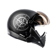 Capacete Aberto Peels F-21 North Preto Fosco/Grafite com Queixeira Removível - Segurança e Estilo para Sua Moto - imagem 4