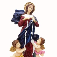 Imagem de Nossa Senhora Desatadora dos Nós em Resina 20 cm - Pintura Manual e Detalhes Ricos - imagem 3