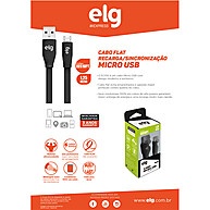 Cabo Micro USB Flat ELG: Recarga Rápida e Sem Nós! - imagem 2