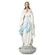 Estátua Católica de Nossa Senhora de Lourdes - 25cm - Escultura Renascentista Pintada à Mão - imagem 2