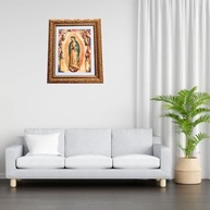 Quadro Decorativo Religioso Nossa Senhora de Guadalupe A4 - Moldura Luxo Premium - imagem 3