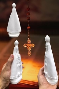 Imagem de Nossa Senhora Aparecida em Gesso Branco - 22cm - Decoração Católica Personalizável - imagem 5