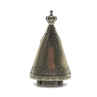 Adorno Nossa Senhora Aparecida em Metal Dourado 9cm - Decoração Sagrada com Detalhes Finais - imagem 5
