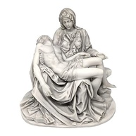 Réplica de Nossa Senhora da Piedade em Mármore - Escultura Renascentista 26cm - imagem 2