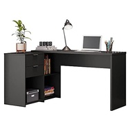 Mesa de Canto Escrivaninha em L Notável NT2060 com 2 Gavetas e 3 Portas – Design Moderno para Escritório Branco - imagem 2