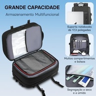 Mochila de Viagem Expansivel Masculina Feminina, Mochila Para Notebook Executiva Impermeável Reforçada Cabo USB,Mochilas Trabalho Escola Viagens Presente - imagem 4