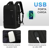 Mochila de Viagem Expansivel Masculina Feminina, Mochila Para Notebook Executiva Impermeável Reforçada Cabo USB,Mochilas Trabalho Escola Viagens Presente - imagem 5