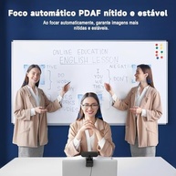 Webcam Full HD 4K para Notebook com Microfone — Plug & Play USB, Ângulo Ajustável 360°, Tripé Incluso + Proteção de Privacidade — Ideal para Home Office, Streaming e Videochamadas (4k) - imagem 4