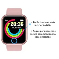 Smartwatch D20/Y68 Rosa: Notificações, Música, Saúde e Mais! - imagem 3