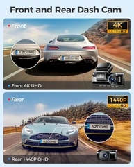 AZDOME M550 Max: Dash Cam 4K 3 Canais com GPS, WiFi e Visão Noturna Superior - imagem 3
