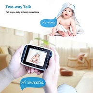 Monitor de Bebê HelloBaby com 2 Câmeras HD, Controle Remoto, Visão Noturna e Áudio Bidirecional - imagem 3