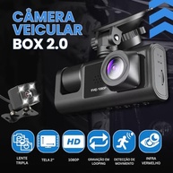 Câmera Veicular 3 Lentes Full HD 1080p com Visão Noturna - Segurança Completa - imagem 5