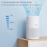 Purificador de Ar HEPA Silencioso com Luz Noturna - Filtro H13 Portátil para Casa e Escritório - imagem 4