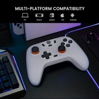 Controlador sem fio GameSir Nova Lite 2.4g para PC com Windows, iPhone, Android, Switch e Steam Deck, Controle Bluetooth Gamepad com gatilho de efeito Hall, Turbo, vibração Rumble(Nova Lite(Branco)) - imagem 3